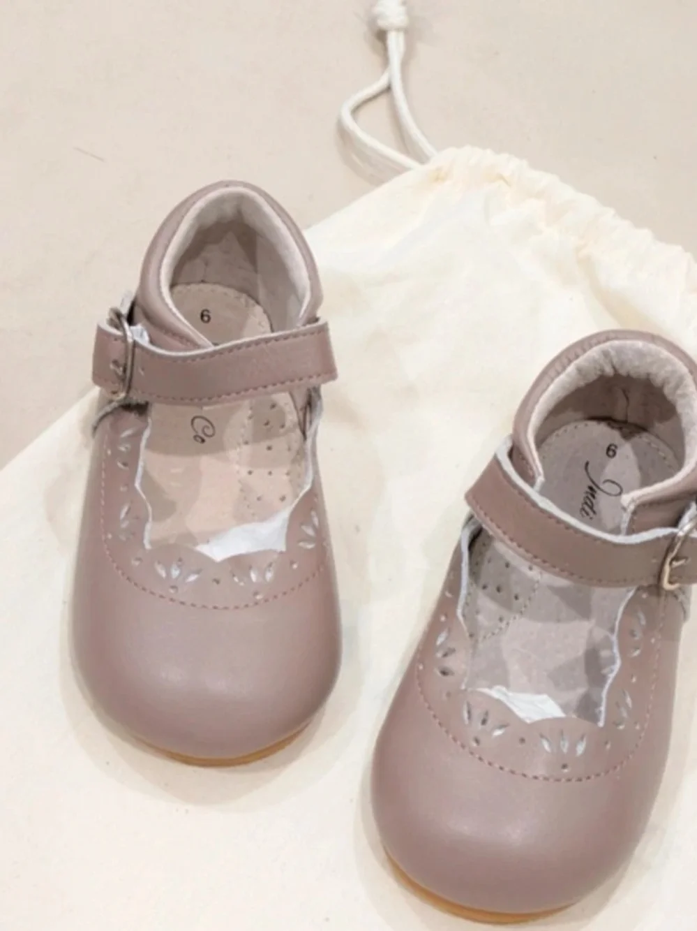 Indi & Co Scalloped Leather Ballerina